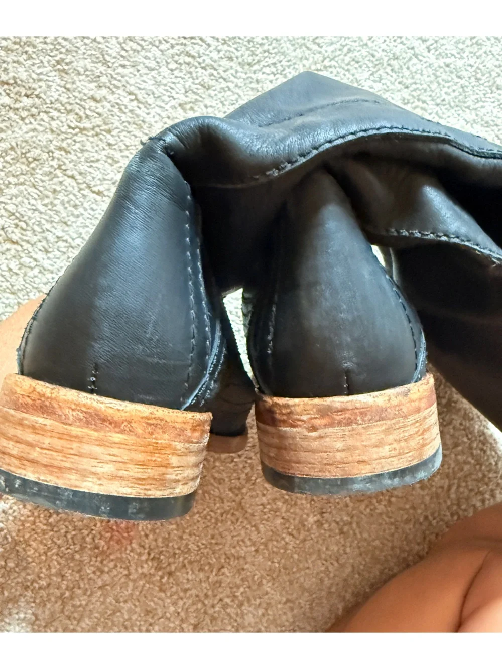 Free People Over the Knee Leather Boots